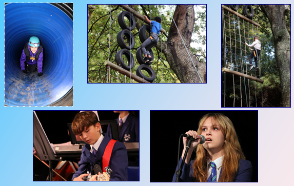 Students taking part in various activities at Lodge Hill and the Winter Music Showcase 