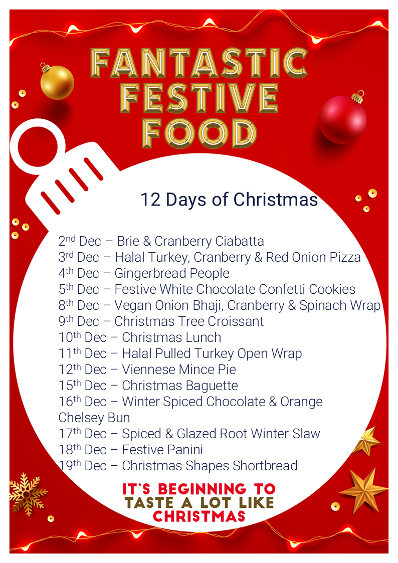 12 days of Christmas - Festive Menu